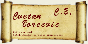 Cvetan Borčević vizit kartica